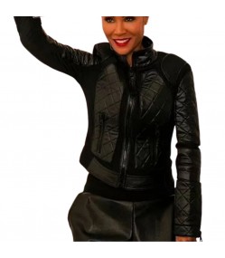The Equalizer Jada Pinkett Smith Black Leather Jacket