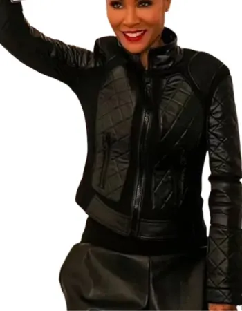 The Equalizer Jada Pinkett Smith Black Leather Jacket