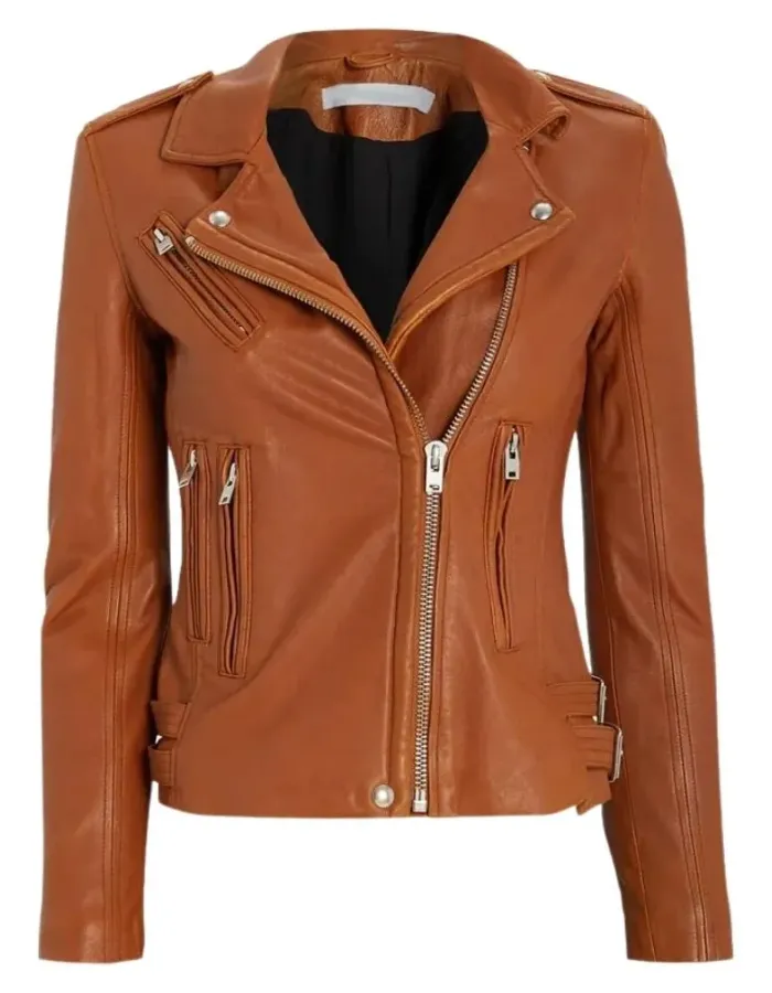 The Equalizer S02 Melody Bayani Brown Leather Jacket The Equalizer S02 Melody Bayani Brown Leather Jacket