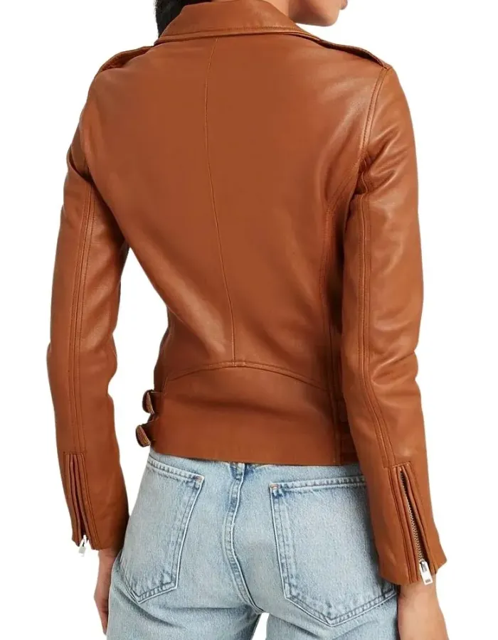 The Equalizer S02 Melody Bayani Brown Leather Jacket The Equalizer S02 Melody Bayani Brown Leather Jacket