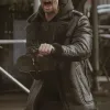 The Punisher S02 Ben Barnes Shearling Black Leather Jacket The Punisher S02 Ben Barnes Shearling Black Leather Jacket