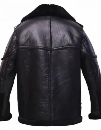 The Punisher S02 Ben Barnes Shearling Black Leather Jacket The Punisher S02 Ben Barnes Shearling Black Leather Jacket