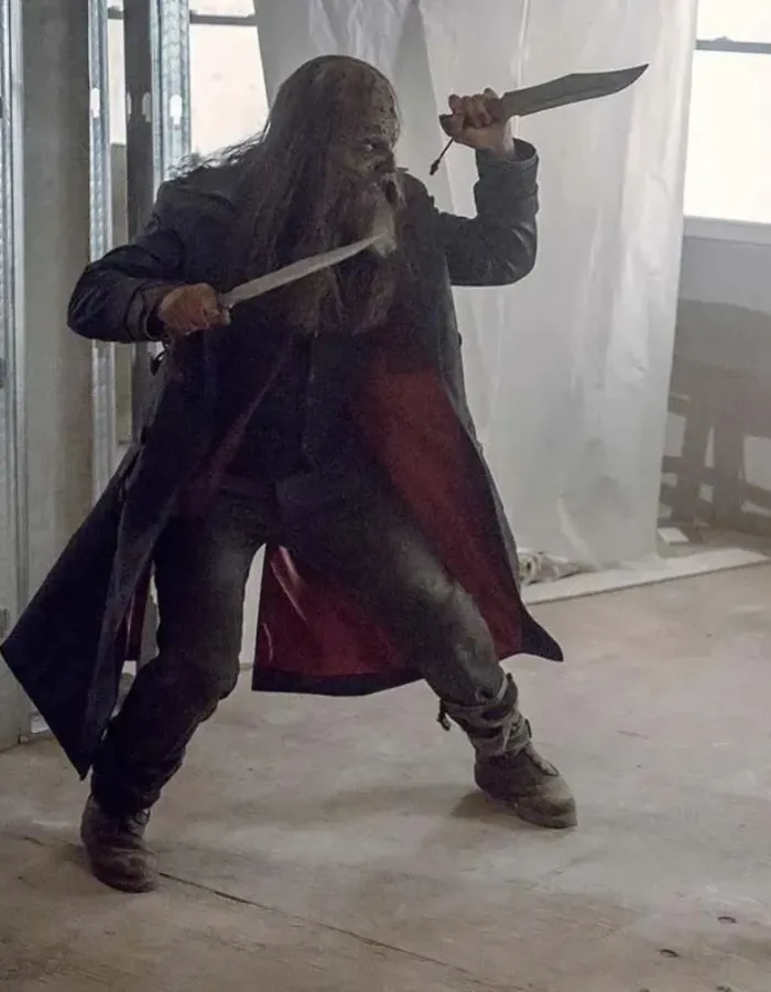 The Walking Dead Beta Black Leather Coat