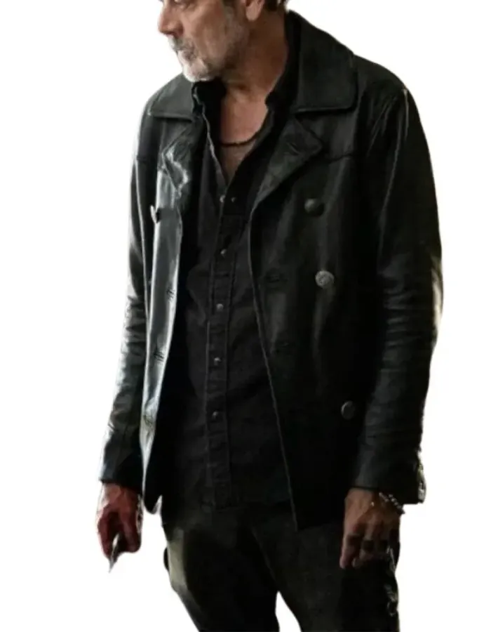 The Walking Dead: Dead City Negan Smith Black Leather Jacket