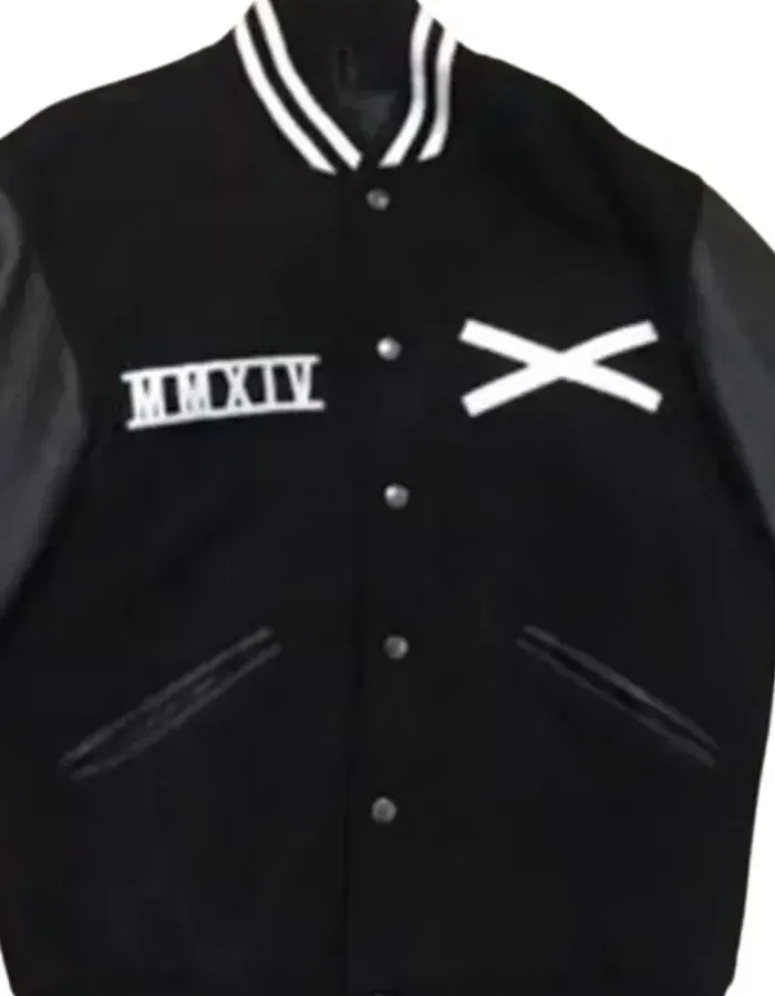 THE WEEKND XO TOUR BLACK VARSITY BOMBER JACKET THE WEEKND XO TOUR BLACK VARSITY BOMBER JACKET
