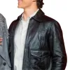 SPIDER-MAN NO WAY HOME EVENT TOM HOLLAND BLACK LEATHER JACKET SPIDER-MAN NO WAY HOME EVENT TOM HOLLAND BLACK LEATHER JACKET