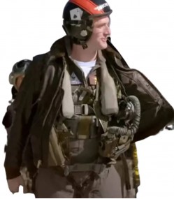 TOP GUN MAVERICK ADM BEAU SIMPSON BROWN LEATHER JACKET