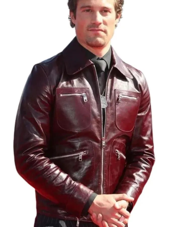 TOP GUN MAVERICK JAKE PICKING LEATHER JACKET TOP GUN MAVERICK JAKE PICKING LEATHER JACKET