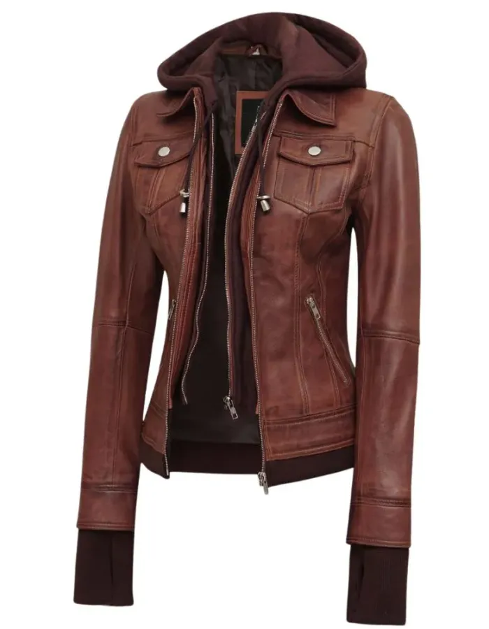 Tralee Womens Dark Brown Leather Bomber Jacket Tralee Womens Dark Brown Leather Bomber Jacket