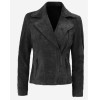 Women's Asymmetrical Grey Suede Leather Moto Jacket Women's Asymmetrical Grey Suede Leather Moto Jacket