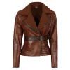 Womens Asymmetrical Brown Sherpa Shearling Leather Jacket Womens Asymmetrical Brown Sherpa Shearling Leather Jacket