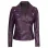 Women's Asymmetrical Purple Motorcycle Leather Jacket