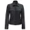 Women's Black Four-Pocket Leather Trucker Jacket