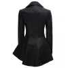 Womens Black Peplum Leather Jacket