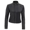 Bergamo Womens Black Cafe Racer Leather Jacket