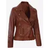 Womens Asymmetrical Cognac Brown Leather Motorcycle Jacket Womens Asymmetrical Cognac Brown Leather Motorcycle Jacket