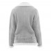 Women’s Grey Suede Leather Shearling Jacket