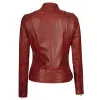 Womens Rider Maroon Leather Jacket Womens Rider Maroon Leather Jacket
