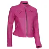 Womens Pink Real Leather Motorcycle Jacket Womens Pink Real Leather Motorcycle Jacket