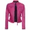 Womens Pink Real Leather Motorcycle Jacket