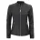 Women's Black Textured Slim Fit Leather Jacket