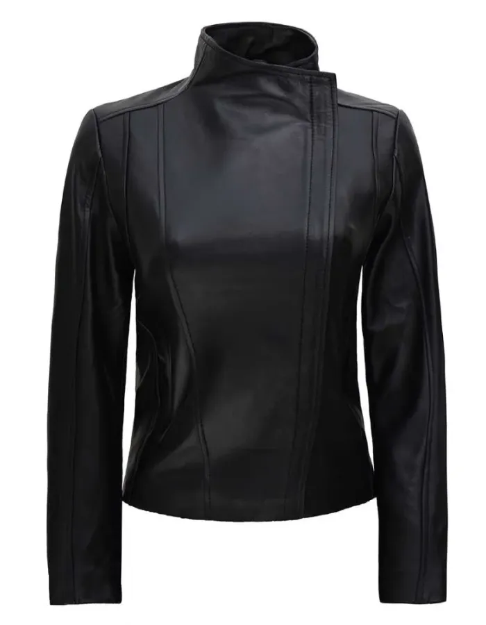 Women's Black Slim Fit Real Leather Jacket Women's Black Slim Fit Real Leather Jacket