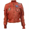 WOMEN’S TOP GUN MA-1 RUST BOMBER JACKET WOMEN’S TOP GUN MA-1 RUST BOMBER JACKET