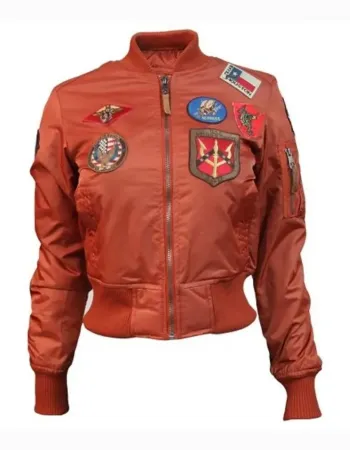 WOMEN’S TOP GUN MA-1 RUST BOMBER JACKET
