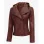 Womens Top Notch Asymmetrical Brown Moto Leather Jacket