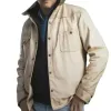 YELLOWSTONE KEVIN COSTNER (JOHN DUTTON) WHITE COTTON JACKET YELLOWSTONE KEVIN COSTNER (JOHN DUTTON) WHITE COTTON JACKET