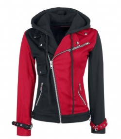 Suicide Squad Harley Quinn Red and Black Jacket