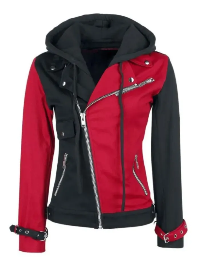 Suicide Squad Harley Quinn Red and Black Jacket Suicide Squad Harley Quinn Red and Black Jacket