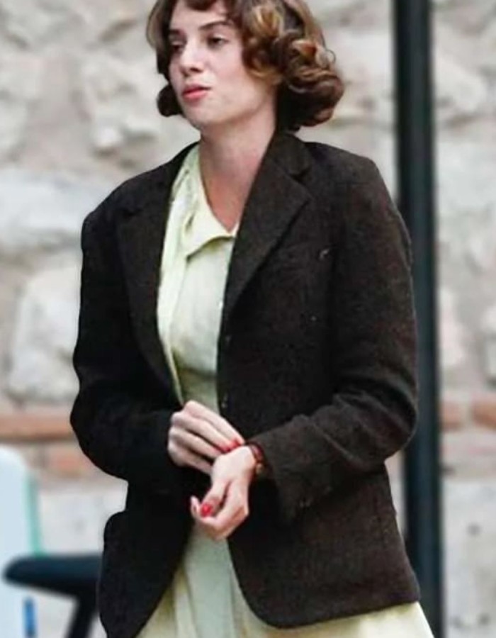 Asteroid City Maya Hawke Brown Wool Blazer