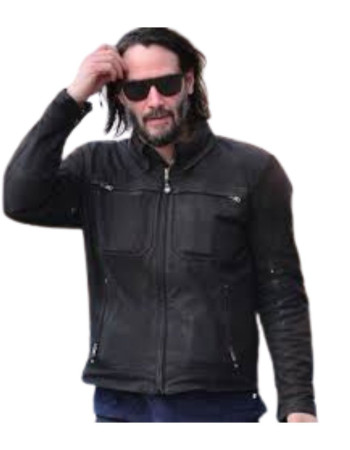 John Wick 4 Keanu Reeves (John Wick) Black Leather Jacket