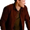 Love Again 2023 Sam Heughan (Rob Burns) Brown Cotton Jacket