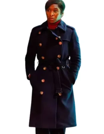 Luther the Fallen Sun Cynthia Erivo (Odette Raine) Wool Coat