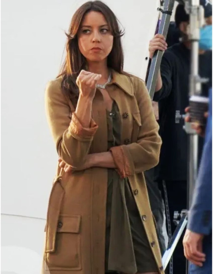 Operation Fortune Aubrey Plaza (Sarah) Wool Coat