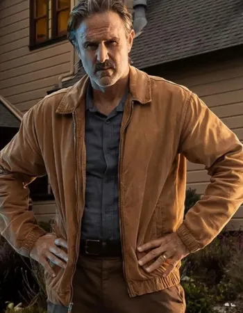 Scream 2022 David Arquette (Dewey Riley) Brown Leather Jacket