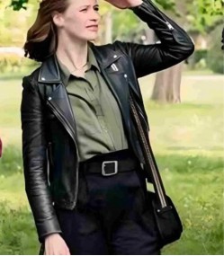 The Love Club 2023 Camille Stopps (Tara Williams) Black Leather Jacket