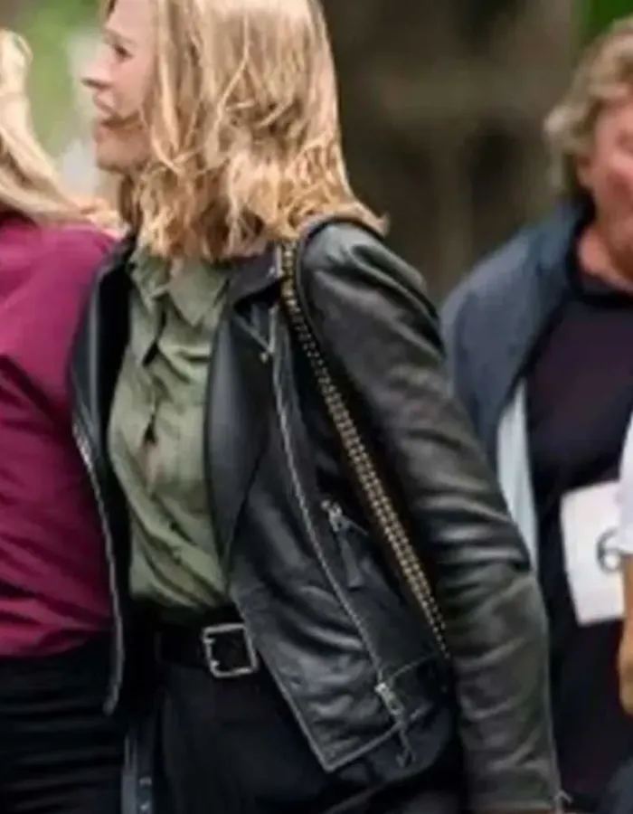 The Love Club 2023 Camille Stopps (Tara Williams) Black Leather Jacket