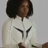 The Marvels 2023 Teyonah Parris (Monica Rambeau) White Leather Jacket