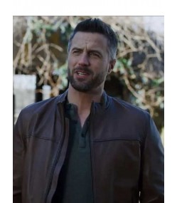 Wedding Cottage 2023 Brendan Penny (Evan Stanford) Brown Leather Jacket