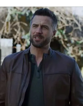 Wedding Cottage 2023 Brendan Penny (Evan Stanford) Brown Leather Jacket