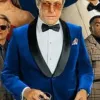 Operation Fortune Hugh Grant (Greg) Blue Velvet coat