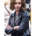 Secret Invasion 2023 Emilia Clarke (G'iah) Black Leather Jacket