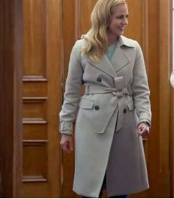 The Blessing Bracelet 2023 Amanda Schull (Dawn Spencer) Gery Wool Coat