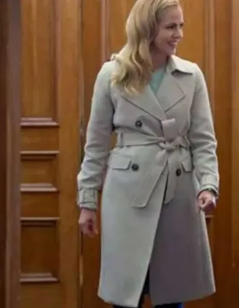 The Blessing Bracelet 2023 Amanda Schull (Dawn Spencer) Gery Wool Coat