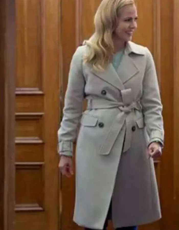The Blessing Bracelet 2023 Amanda Schull (Dawn Spencer) Gery Wool Coat