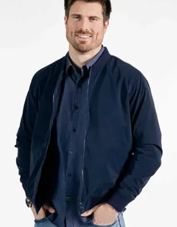 The Love Club 2023 Marcus Rosner (Josh Nolan) Blue Parachute Jacket