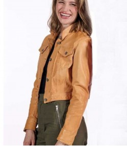 The Love Club 2023 Camille Stopps (Tara Williams) Brown Leather Jacket
